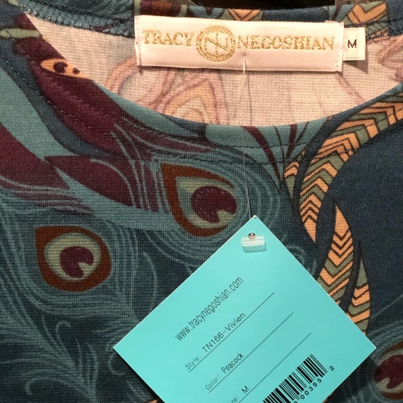 Tracy Negoshian | Vivian Peacock Dress M - Picture 7 of 8